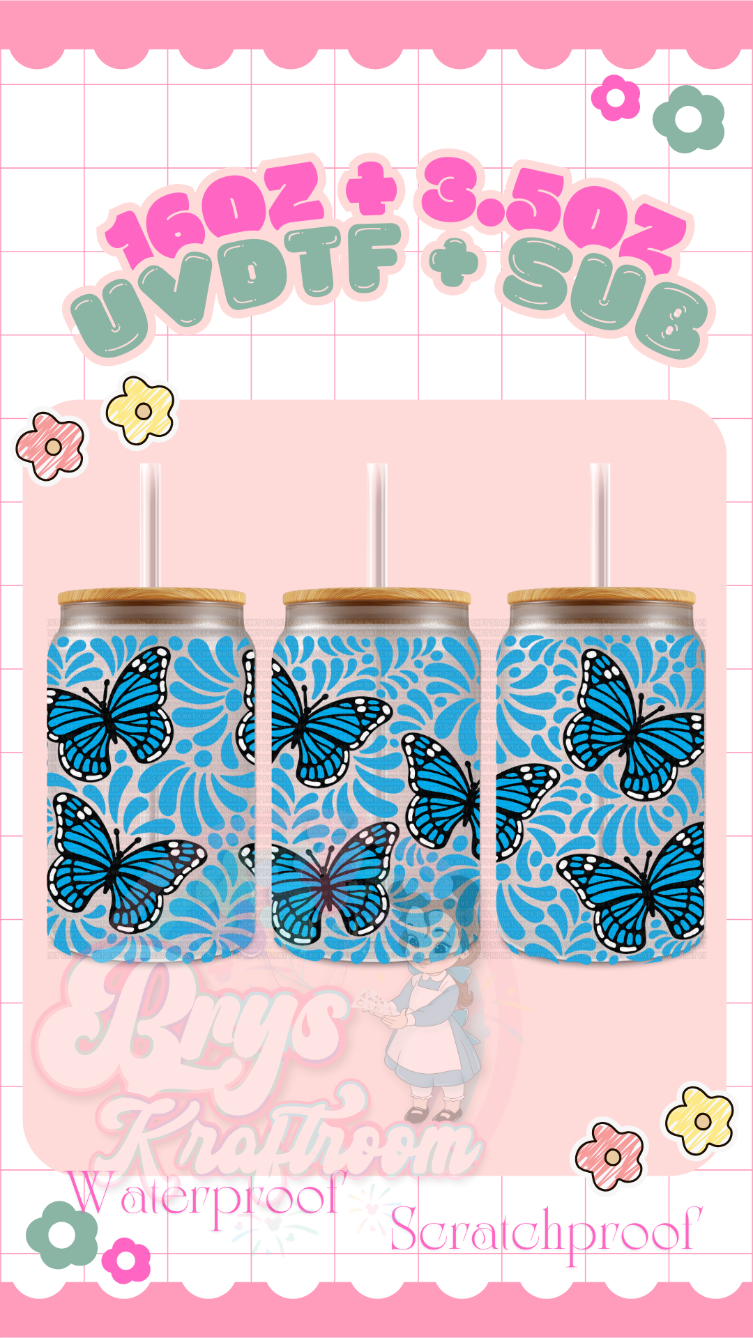Butterfly Talavera (Light Blue)