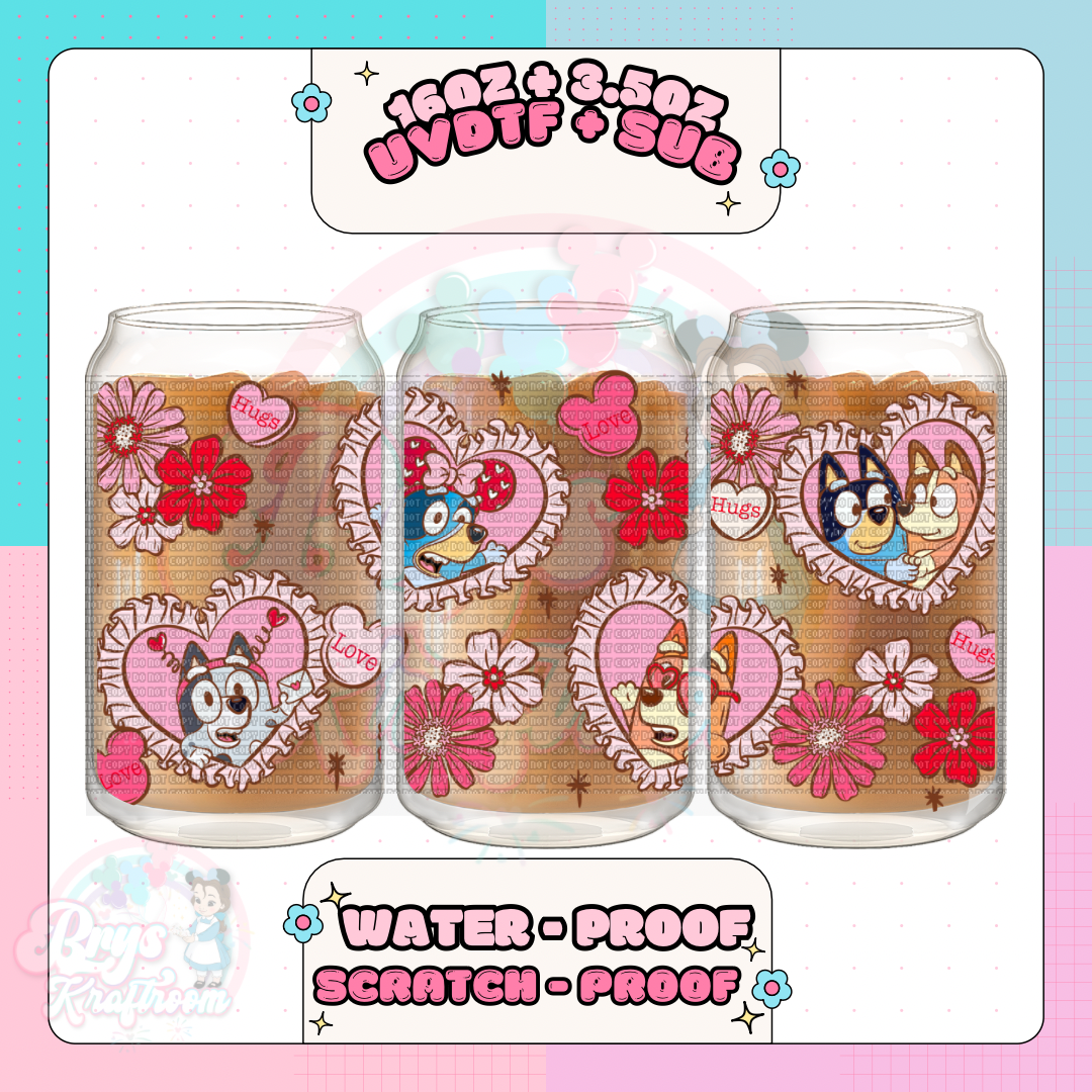 Bluey Lacey Hearts