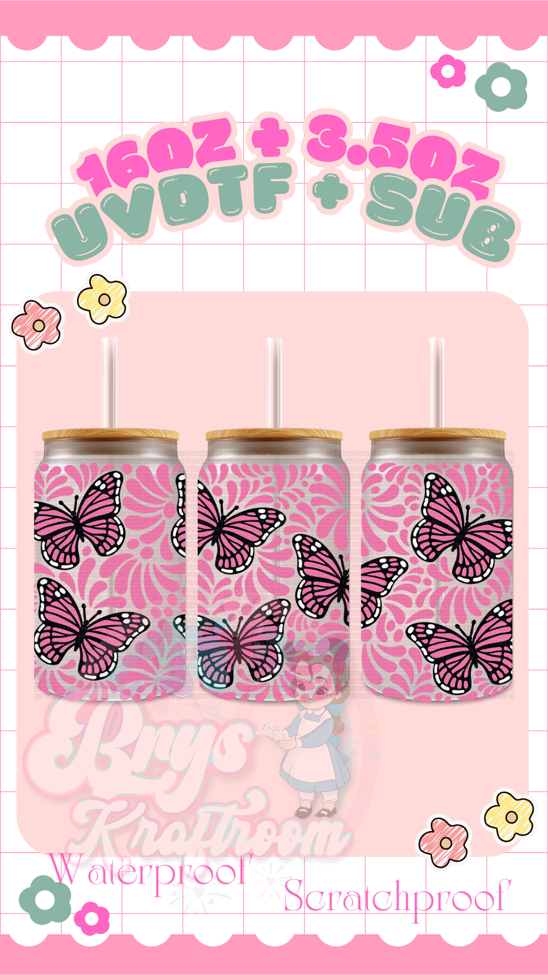 Butterfly Talavera ( Powder Pink)