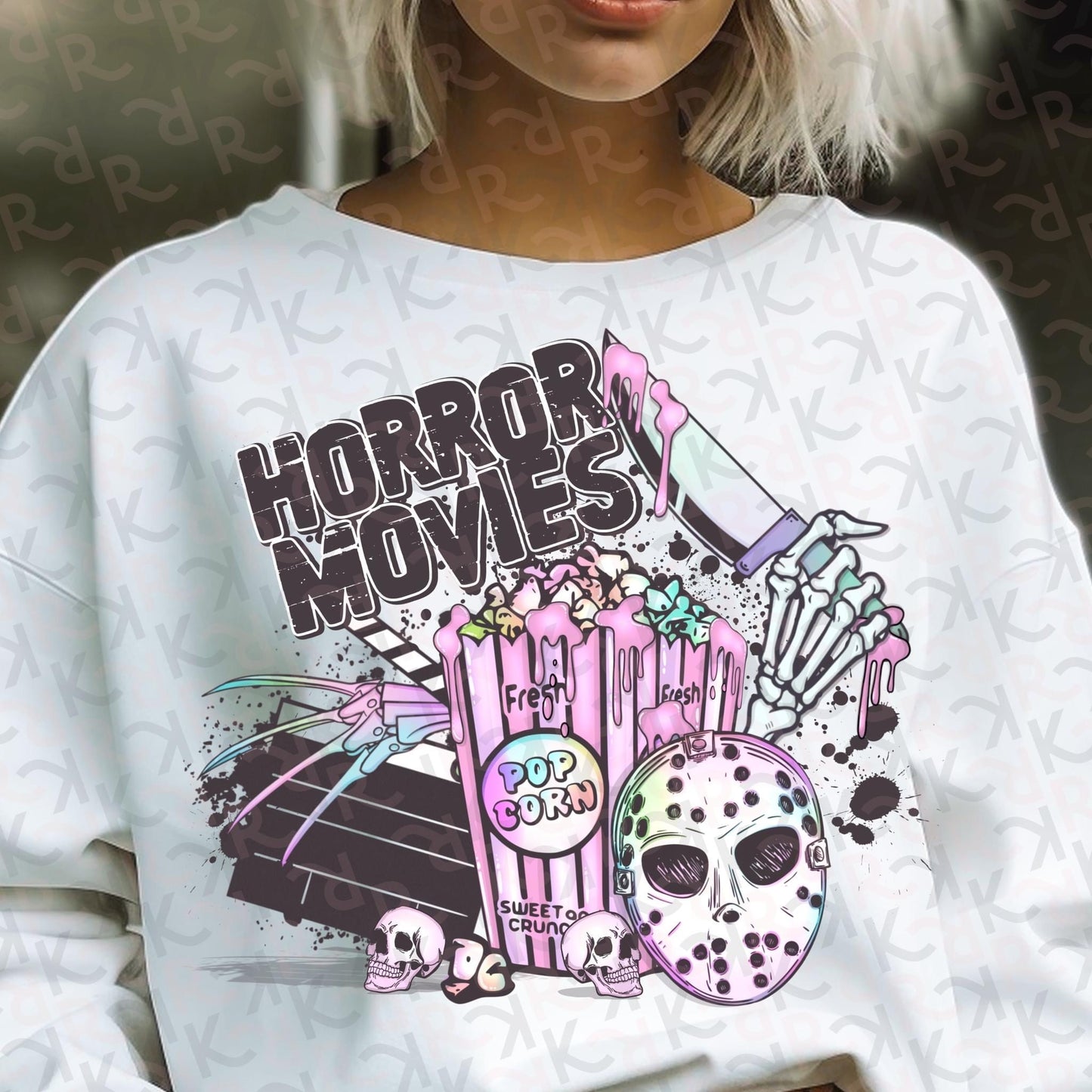 Horror Movies (pink) 11” DTF Transfer