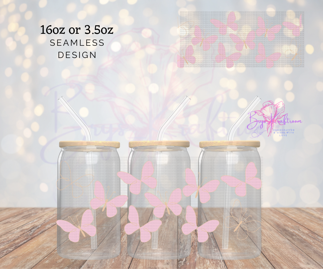 Pink/ Gold Butterfly’s