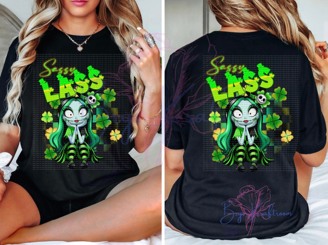 Sassy Lass (Green) 11” DTF Transfer