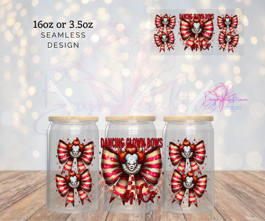 Dancing clown bows (red)