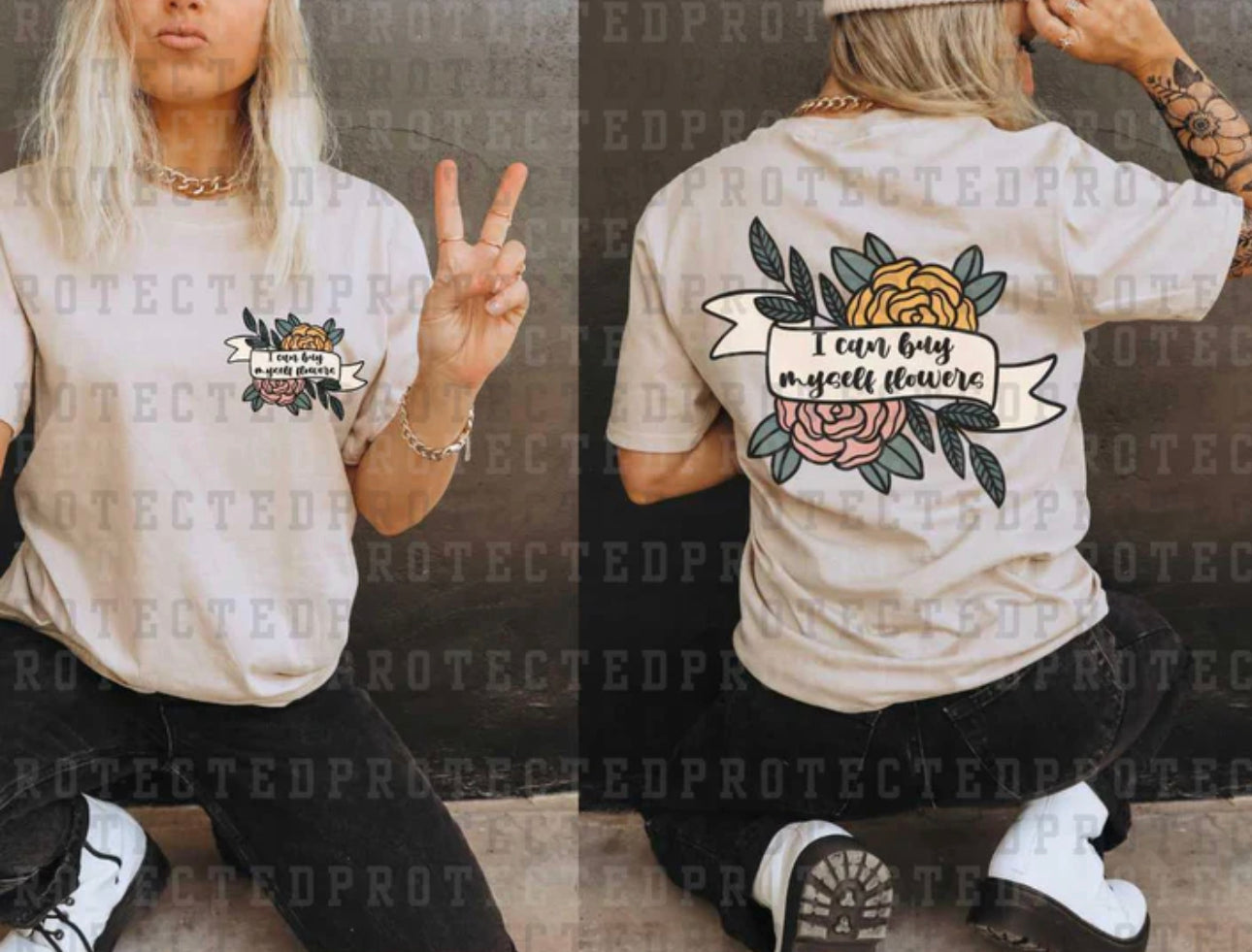 I can buy myself flowers w/pckt 11” DTF Transfer