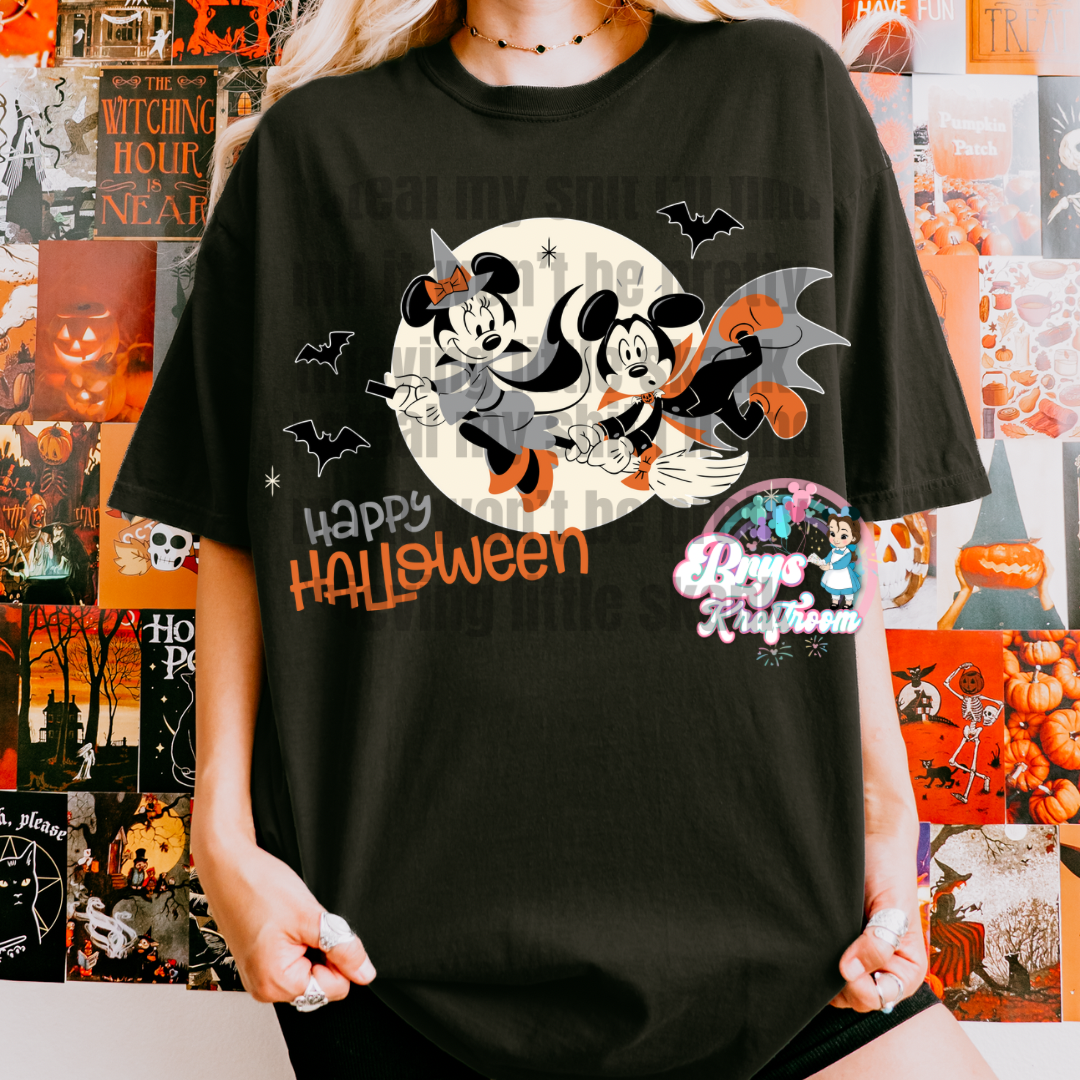 Flying Witch Mouse | Happy Halloween