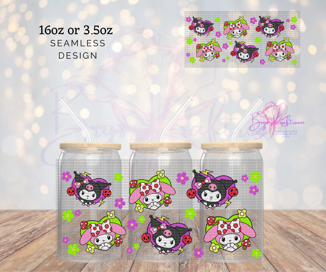 Melody + Kuromi (green+ purple )