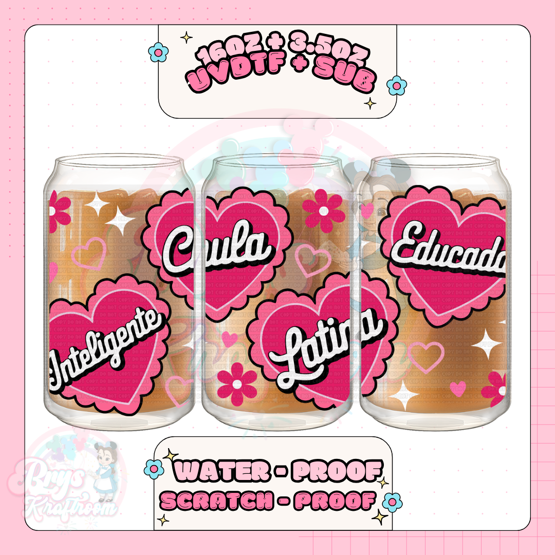 Latina Heart Affirmations (dark pink)