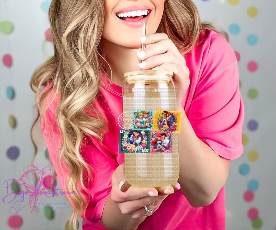 Couples Postal Stamps UV DTF DECAL