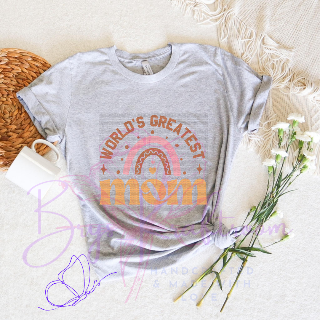 Worlds Greatest Mom 11” DTF Transfer
