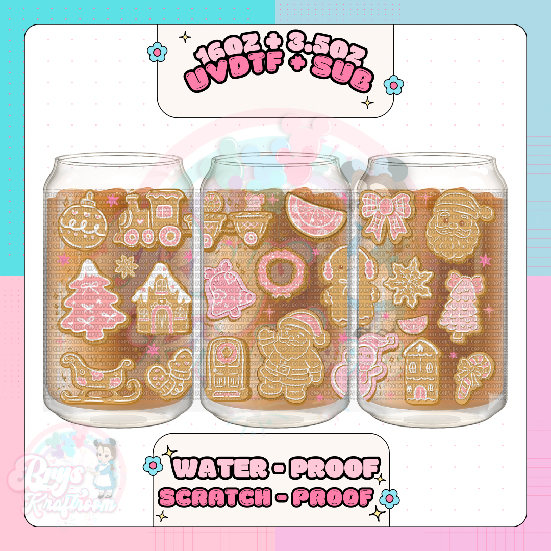 Pink Gingerbread Cookies