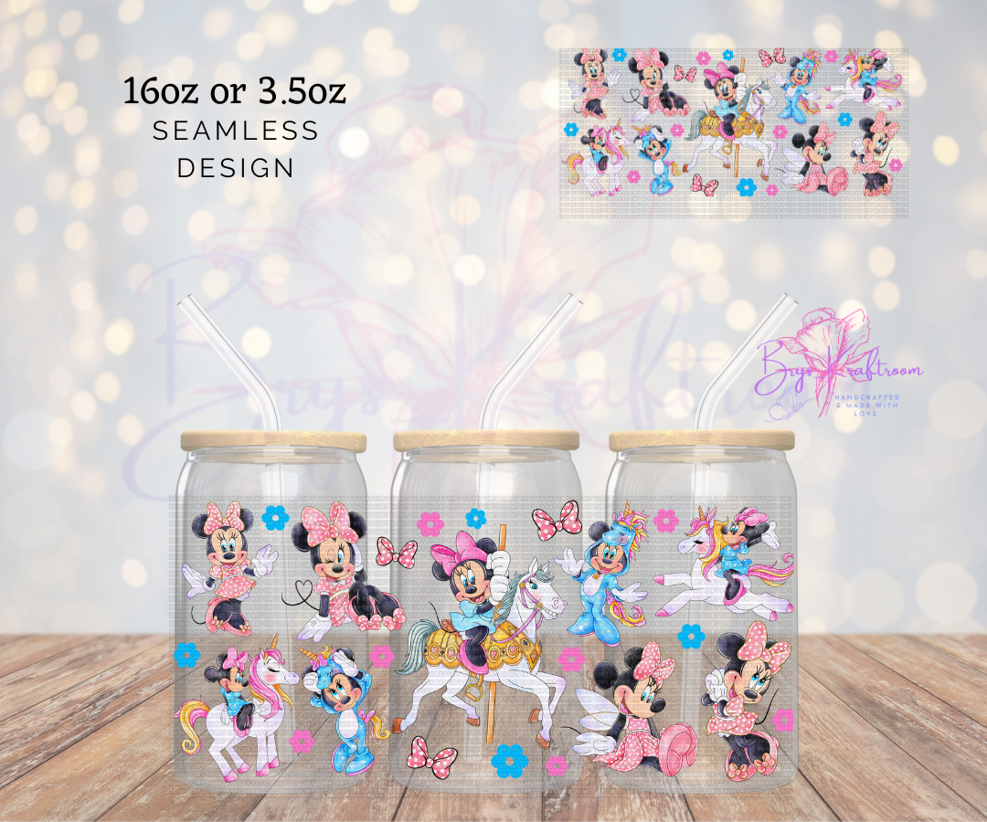 Minnie Carousel UV DTF Wraps