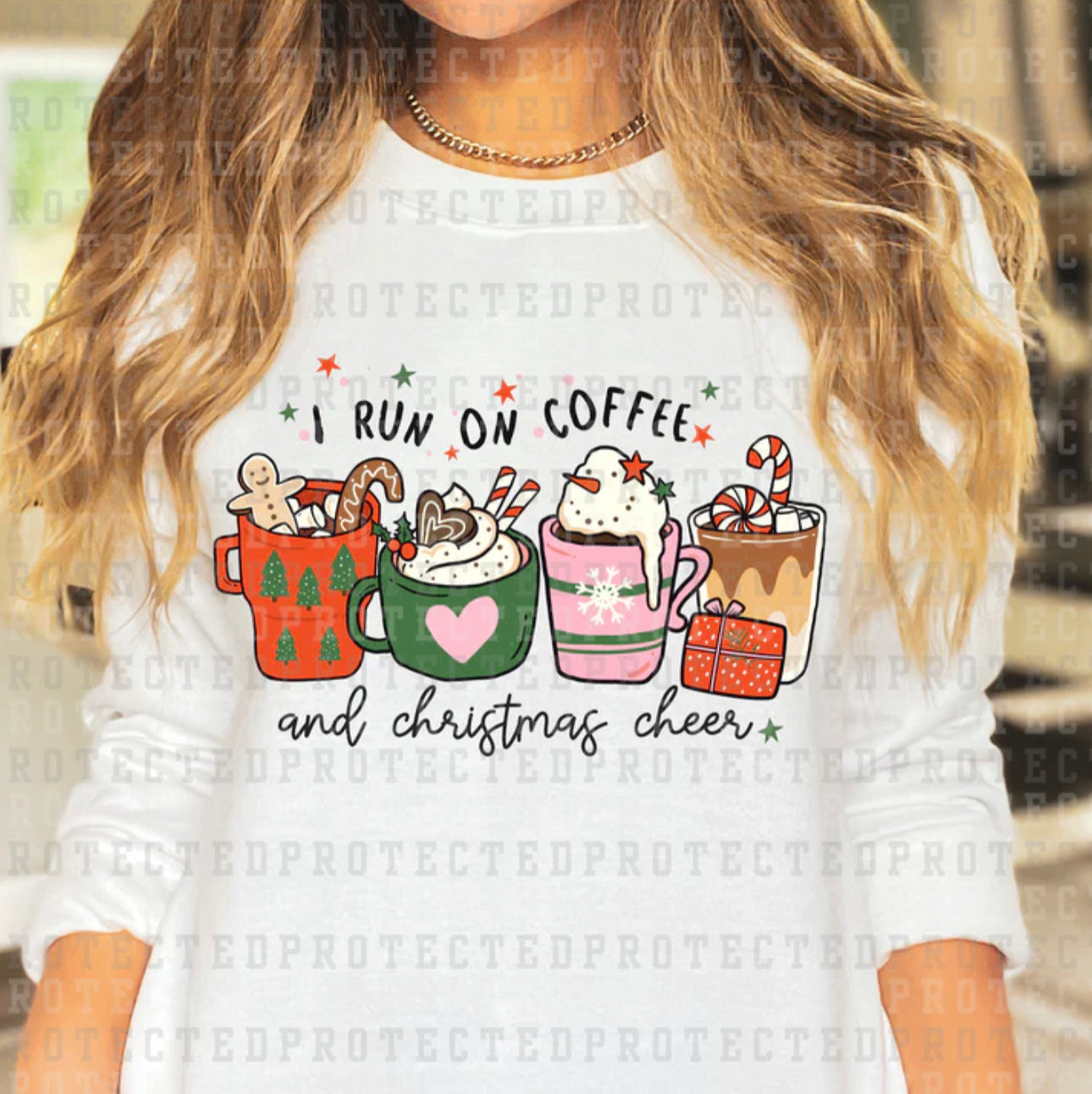 I run on coffee and Christmas cheer 11” DTF Transfer