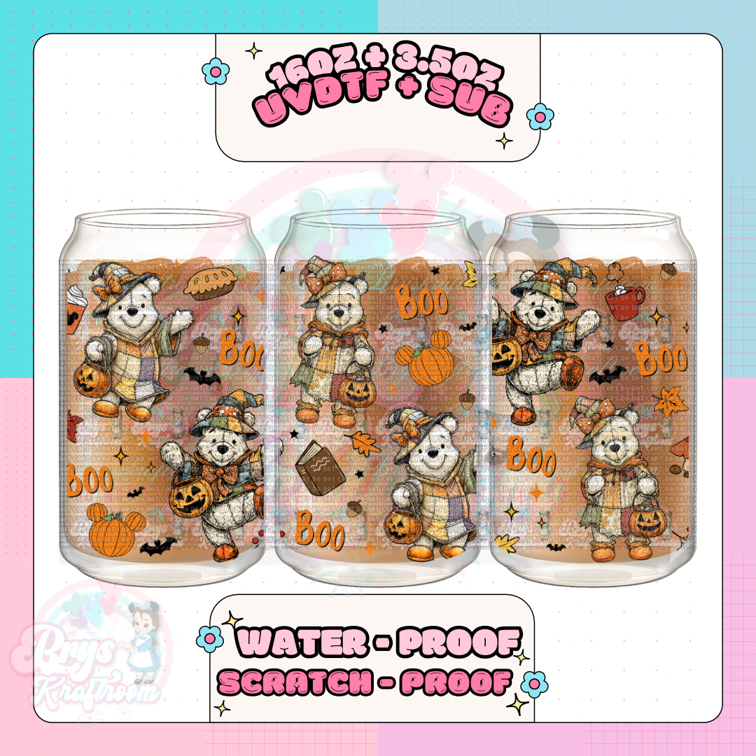 Pooh Spooky Corduroy Patches