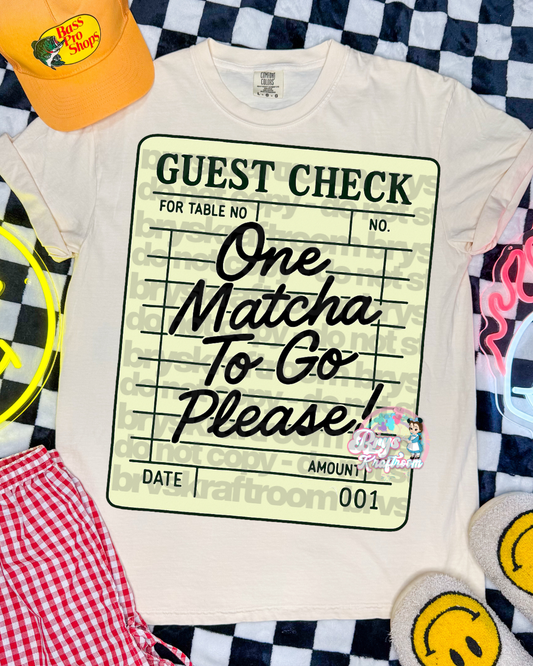 One Matcha Latte Please | Guest Check