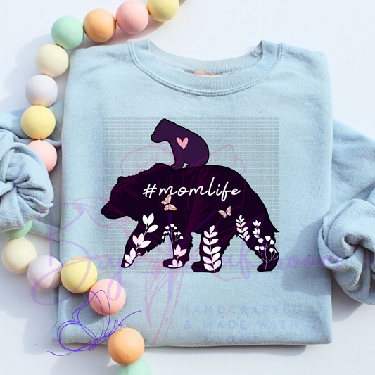 #Mom Life (Bears) Tired 11” DTF Transfer