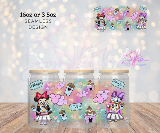 Watercolor Magical Bluey Minnie+ Daisy * EXCLUSIVE*