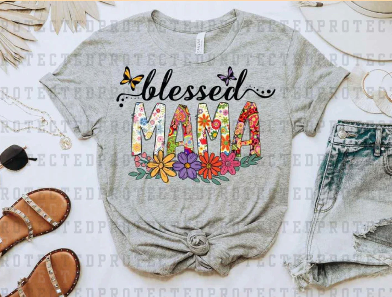 Blessed Mama  11” DTF Transfer