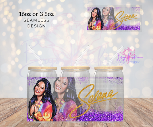 Selena Purple Glitter 4 UV DTF Wraps