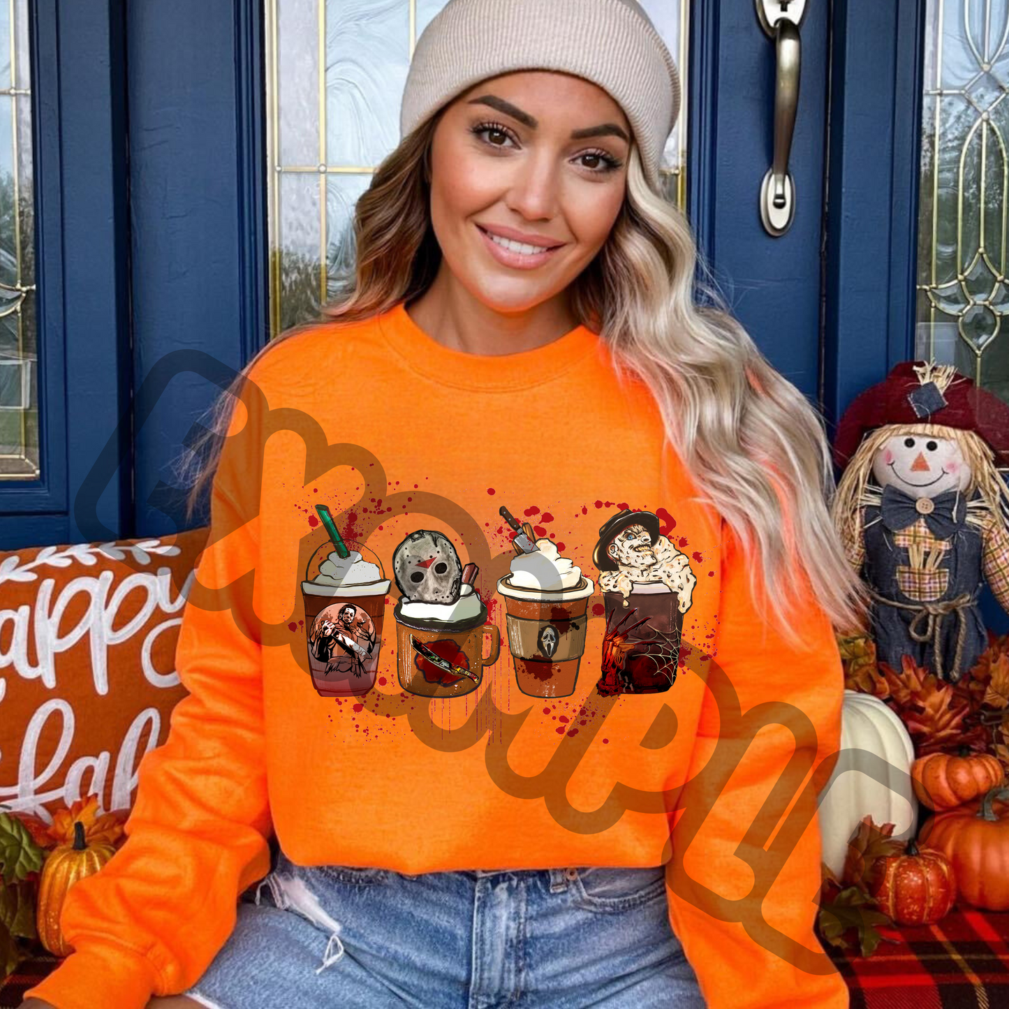 Bloody characters coffee 9” DTF Transfer