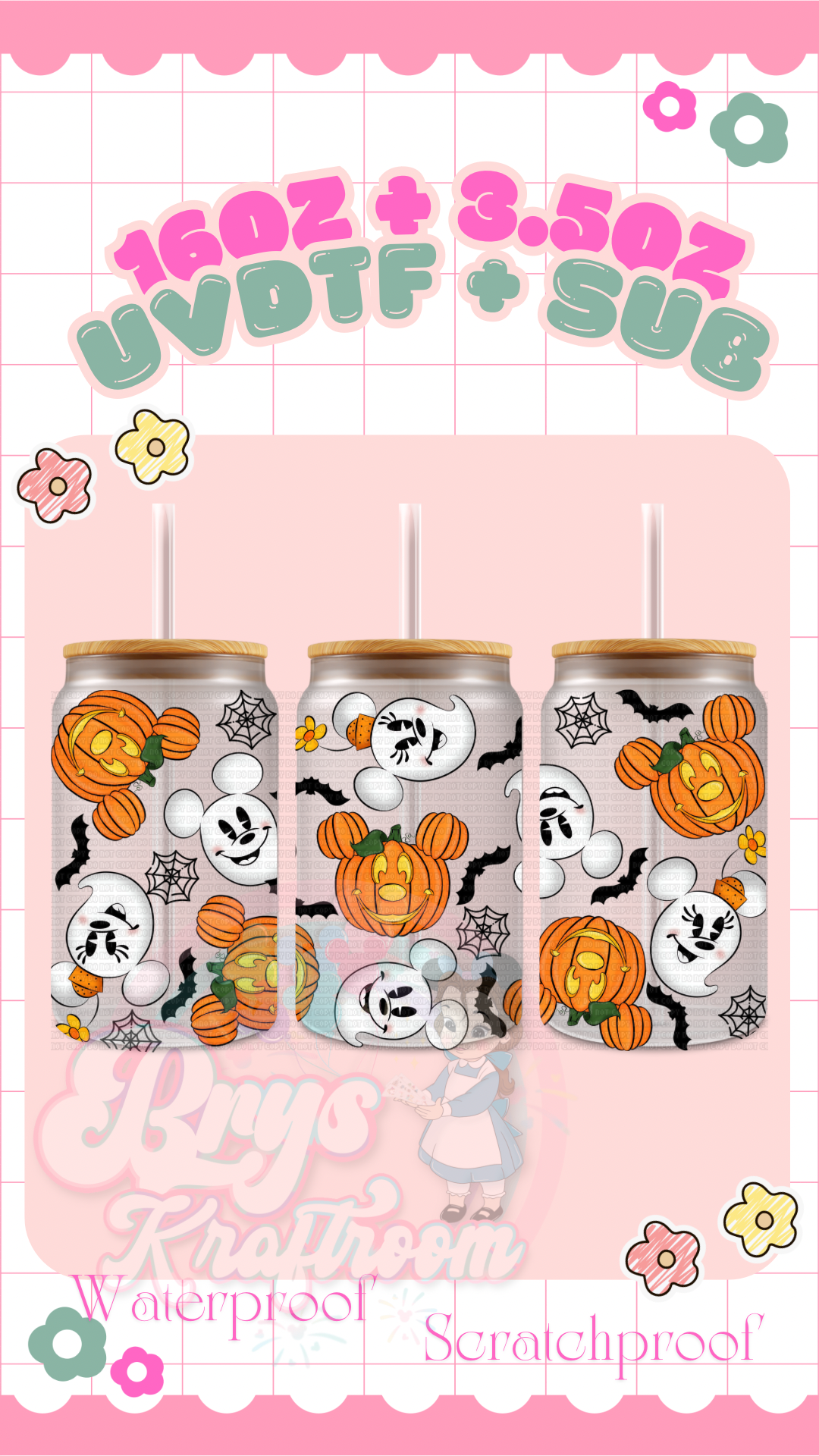 Cute Magical Ghosties + Pumpkins