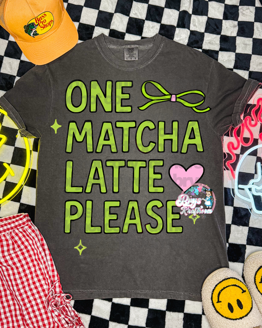 One Matcha Latte Please