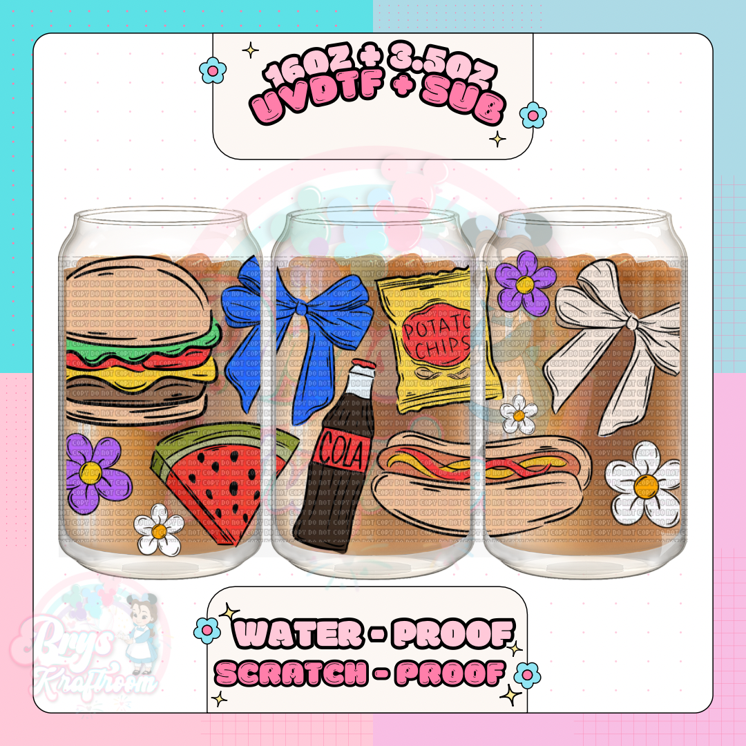 Burger Hotdogs Chips | Floral
