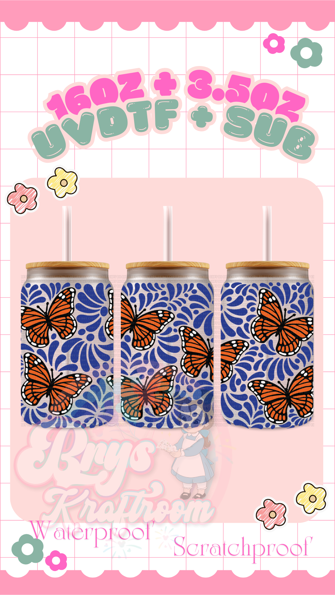 Butterfly Talavera (Royal Blue)