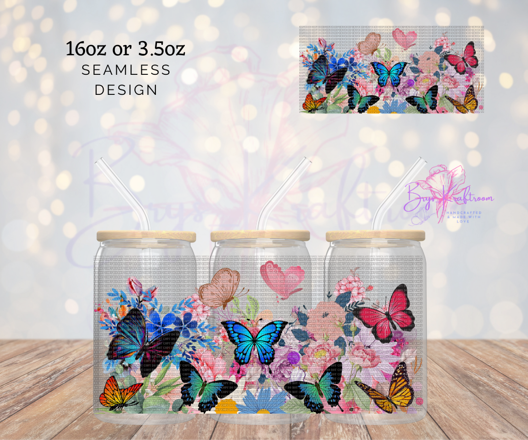 Colorful Butterflies UV DTF Wraps