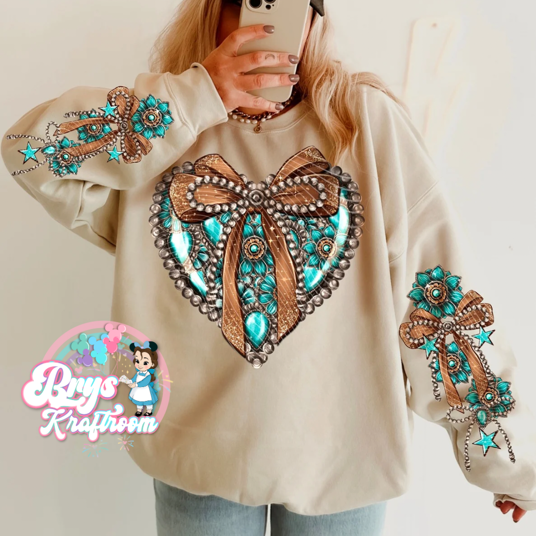 Turquoise Heart (Turq. Sleeves)
