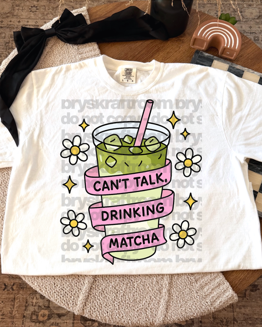 Can’t Talk Drinking Matcha