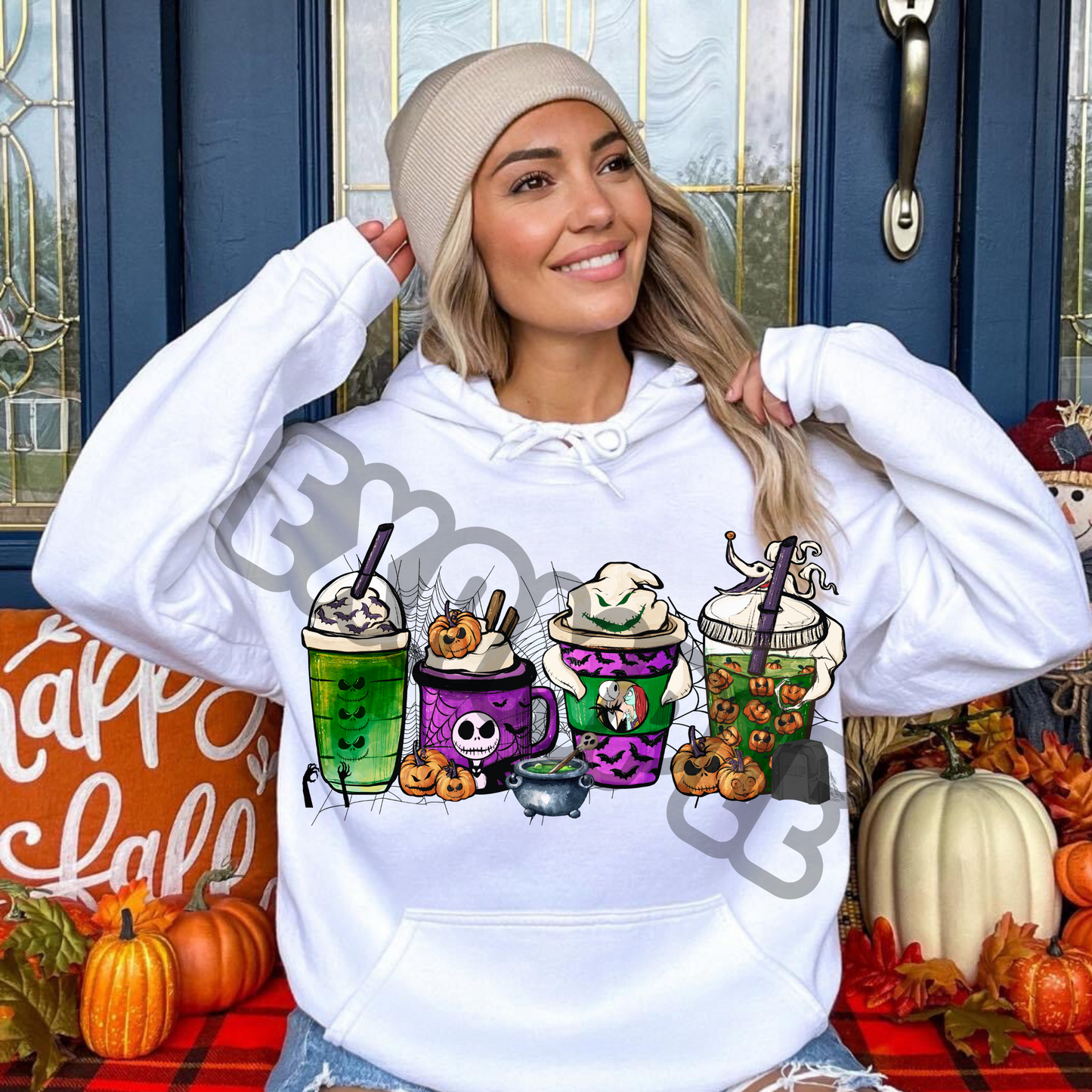 Jack & Sally coffee 9” DTF Transfer