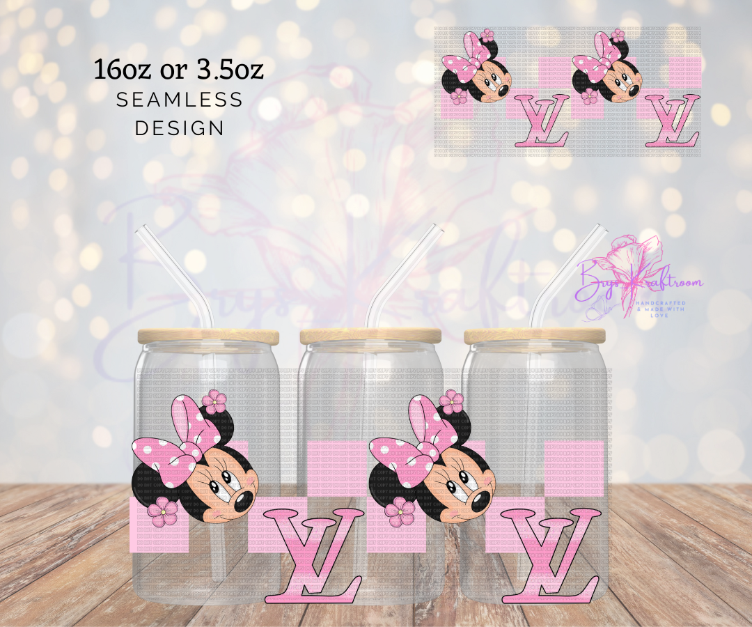 Pink Minnie LV UV DTF Wraps