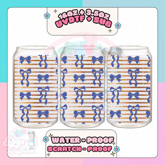 Blue Bows | White Lines
