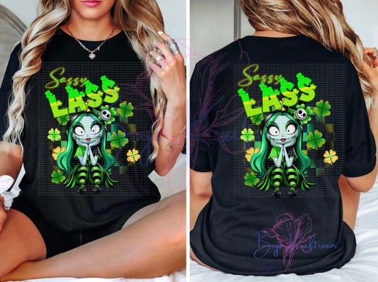 Sassy Lass  (Green) 11” DTF Transfer