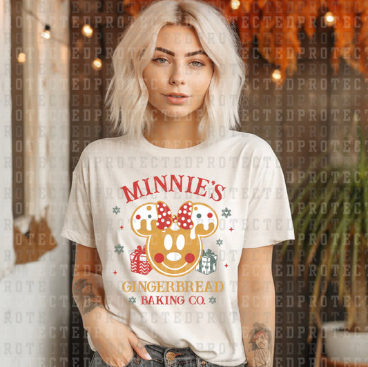 Minnie’s Gingerbread Co.11” DTF Transfer