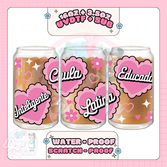 Latina Heart Affirmations (light pink)