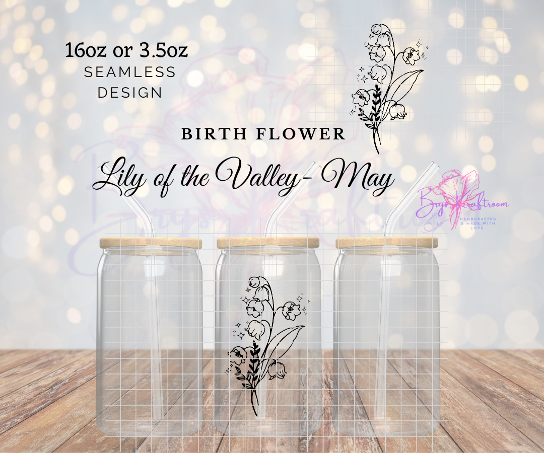 Birth Flower May UV DTF Wraps