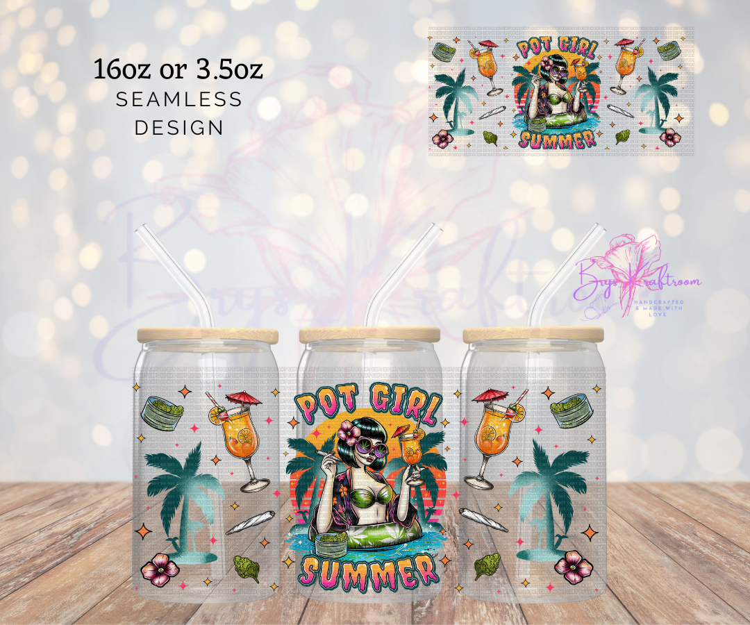 420 Pot Girl Summer *Exclusive* UV DTF Wraps