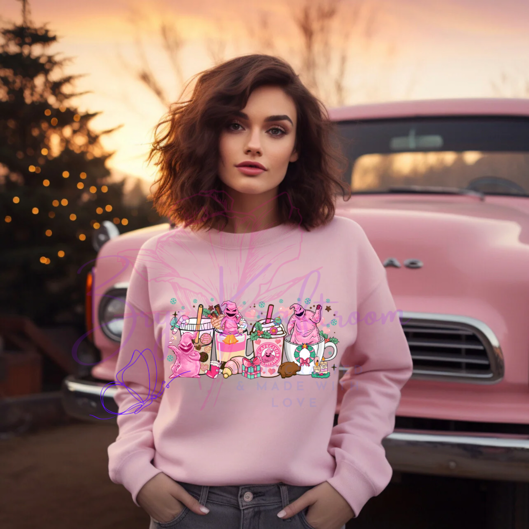 Pink Oogie Boogie Xmas Crewneck