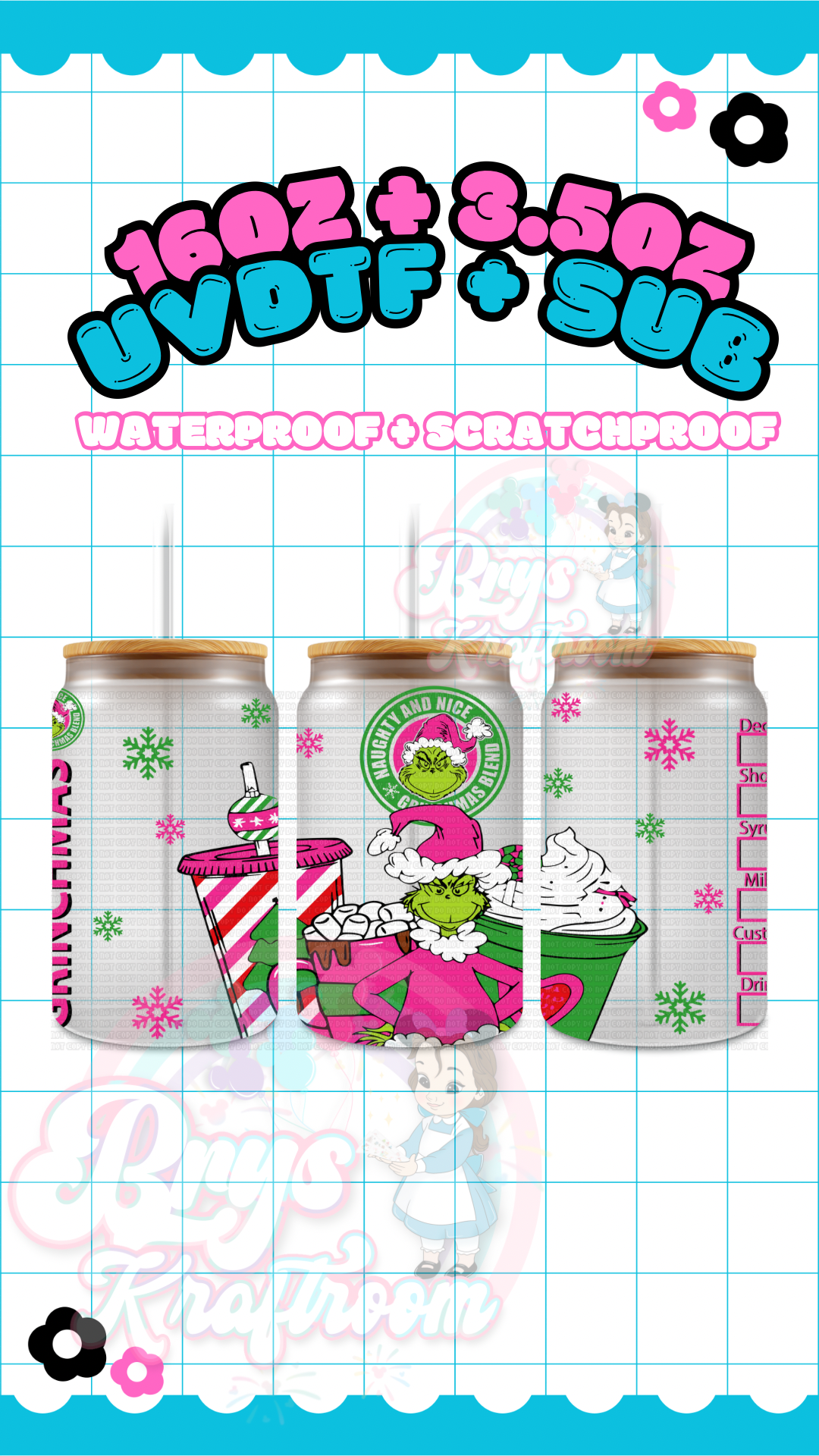 Pink Grinchmas Starbies