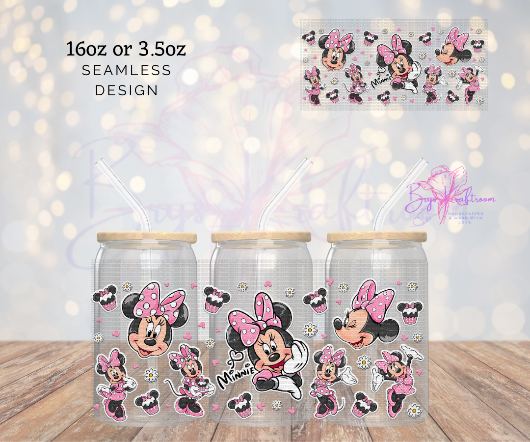 Minnie cupcakes UV DTF Wraps