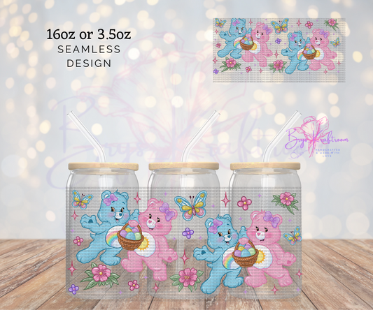 Pink+ Blue Carebears*EXCLUSIVE* UV DTF Wraps