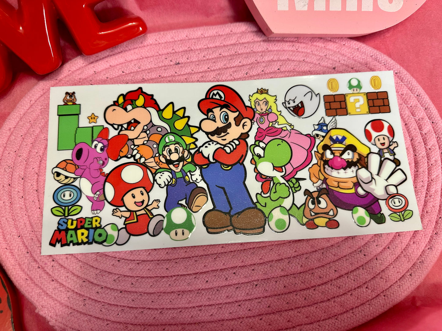 Super Mario UV DTF Wrap