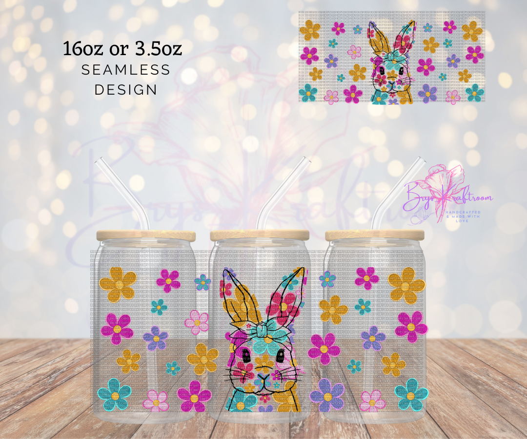 Floral Easter Bunny EXCLUSIVE* UV DTF Wraps