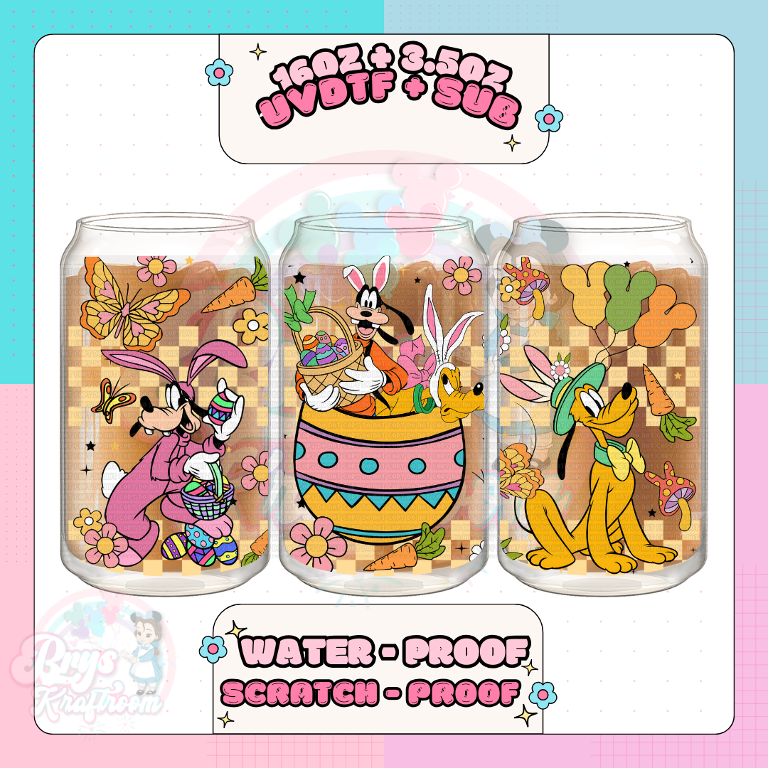 Easter Goofy + Pluto