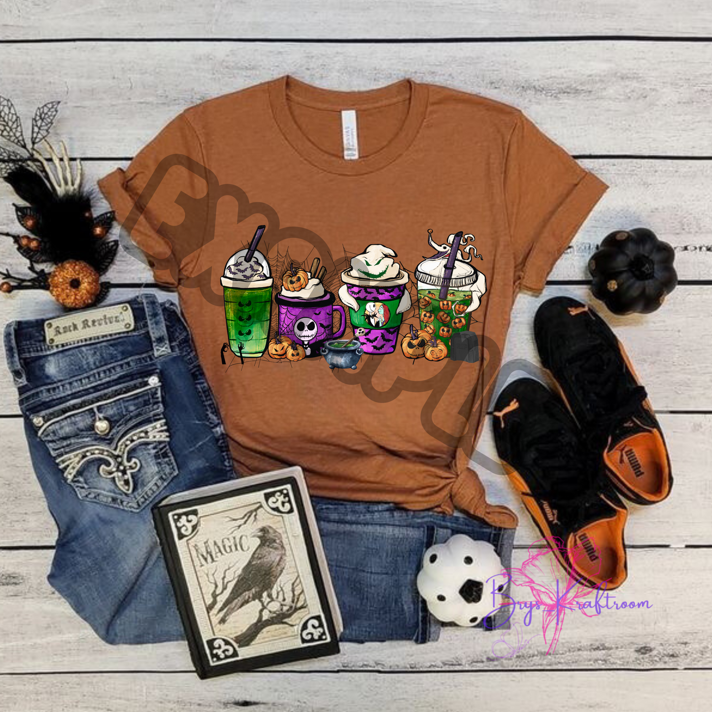 Jack & Sally coffee 9” DTF Transfer