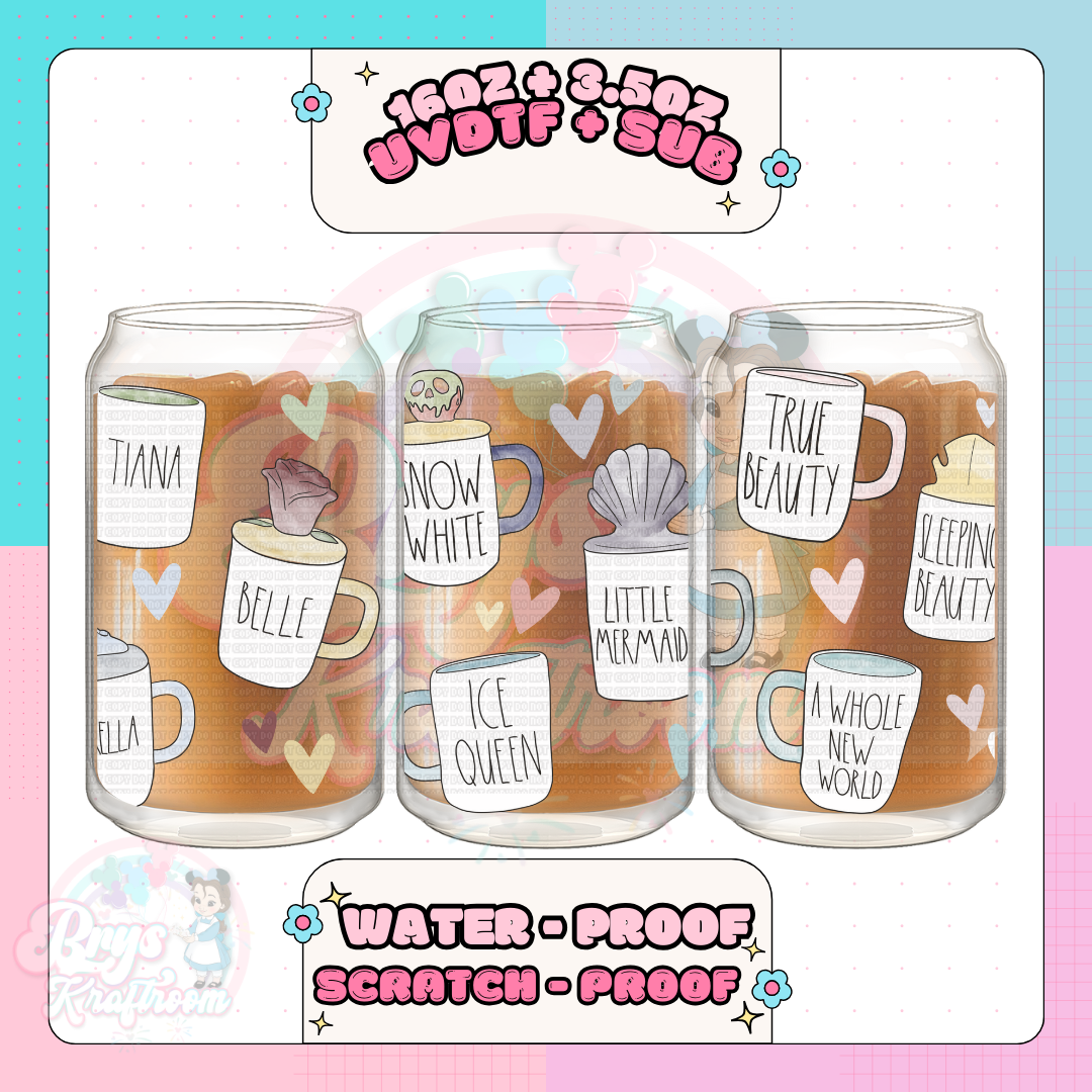 Princess Dunn Mugs (colored hearts)