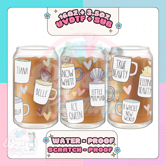 Princess Dunn Mugs (colored hearts)