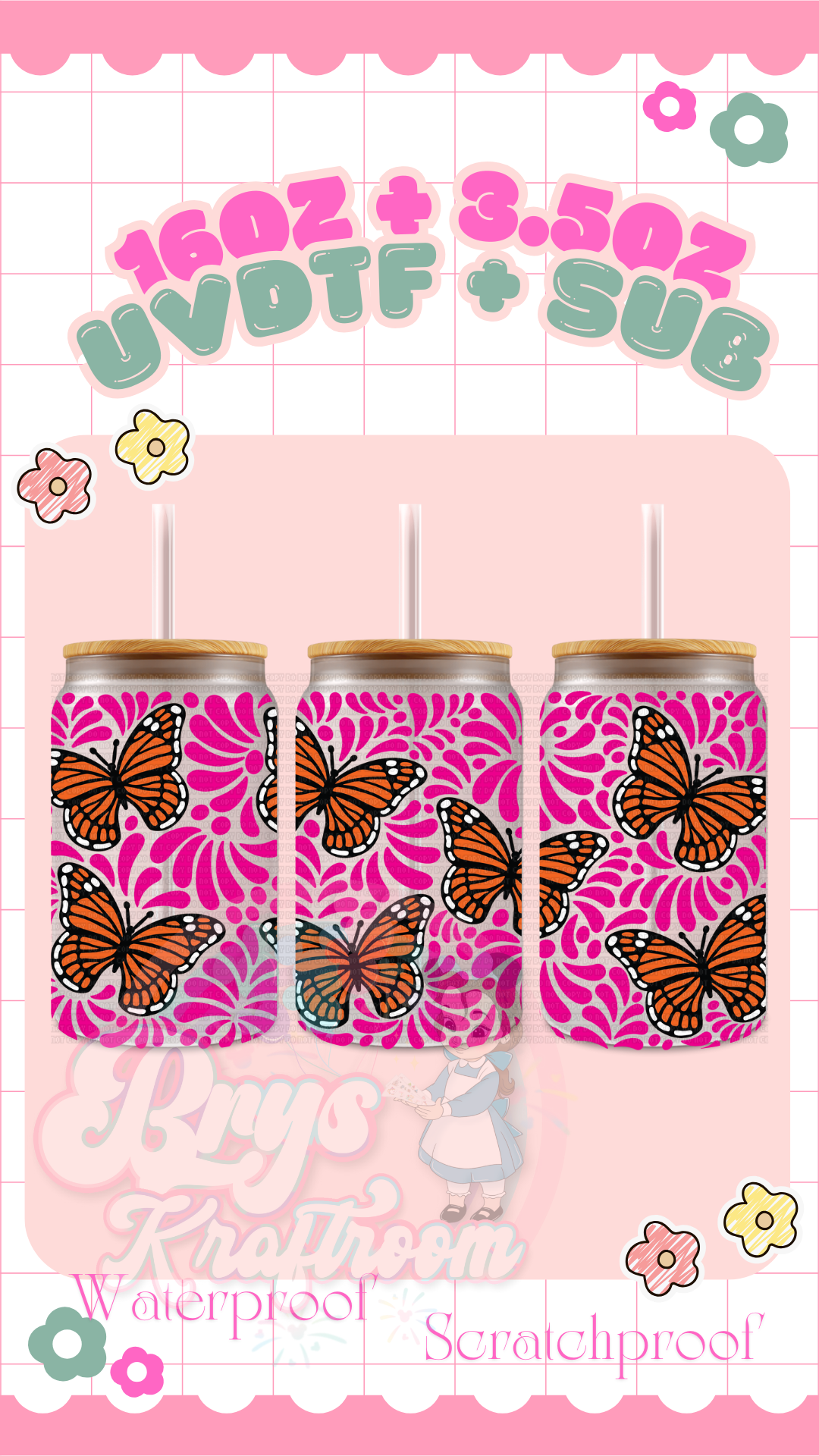 Butterfly Talavera (Hot Pink)