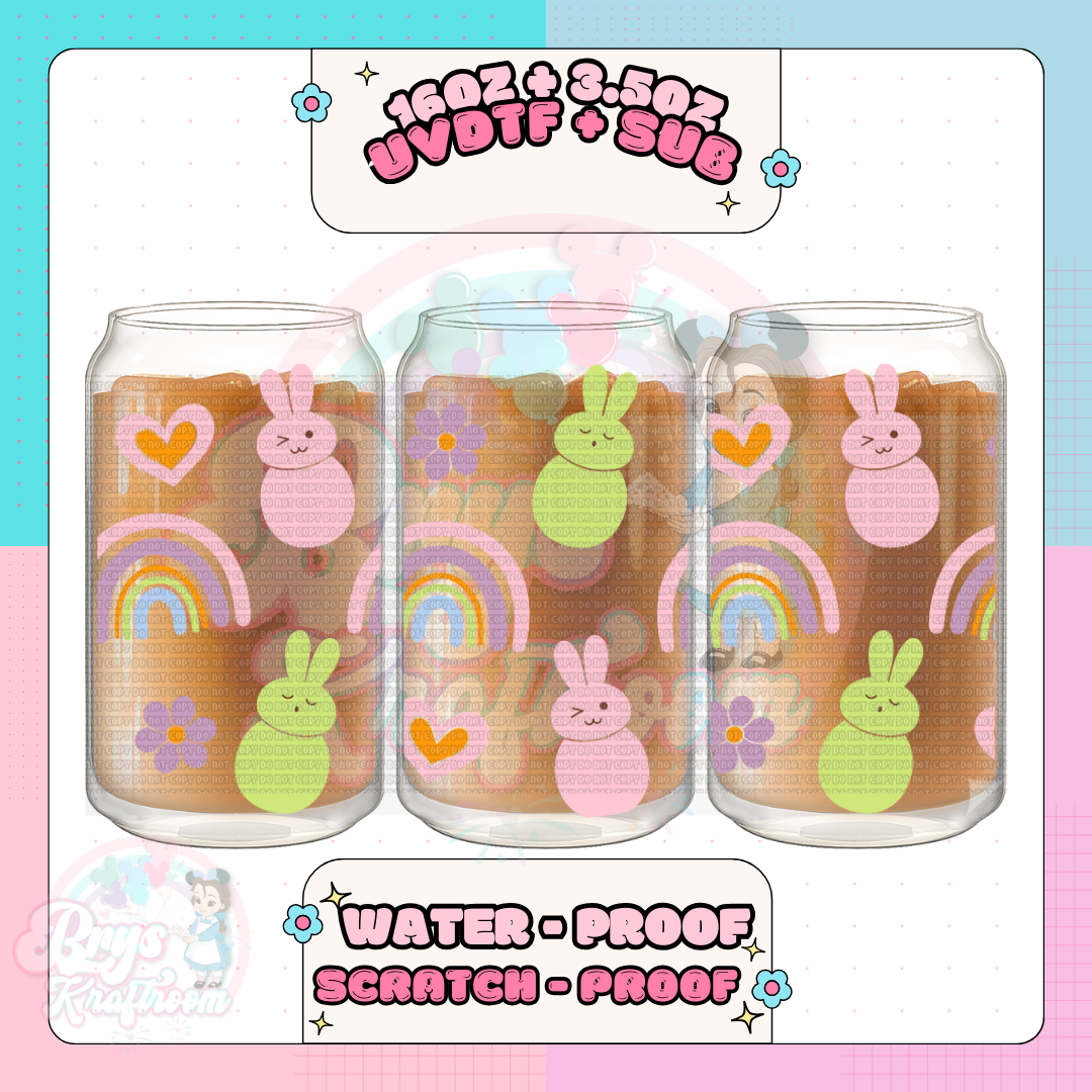 Peep Bunnies + Rainbows
